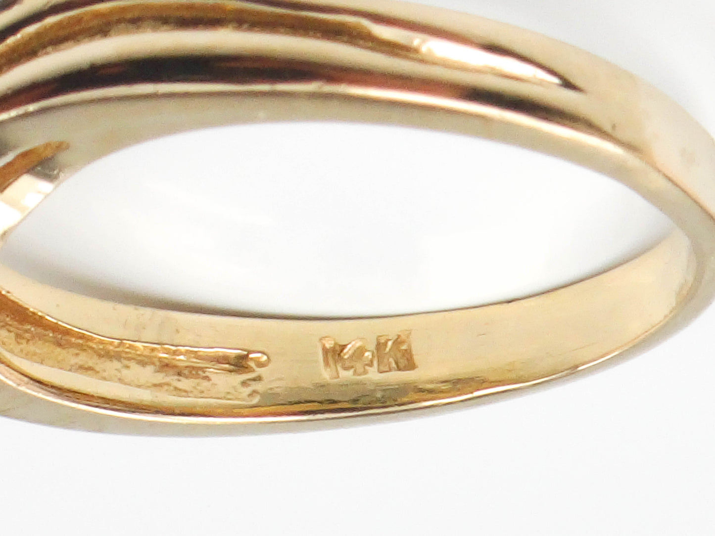 Vintage 14k Yellow Gold Pink Sapphire and Diamond Ring Size 7