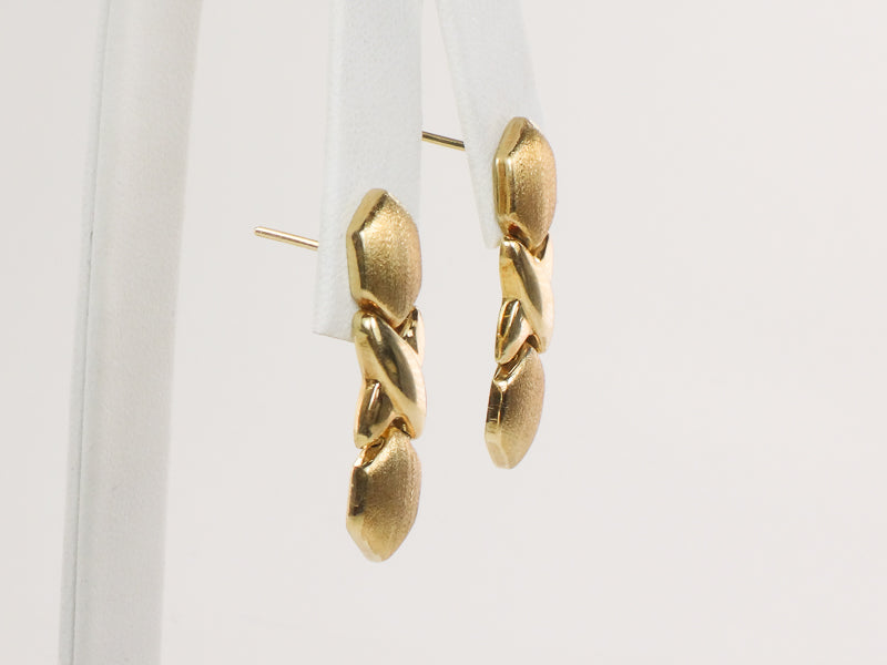 Vintage 14k Love and Kisses X and O Dangle Earrings