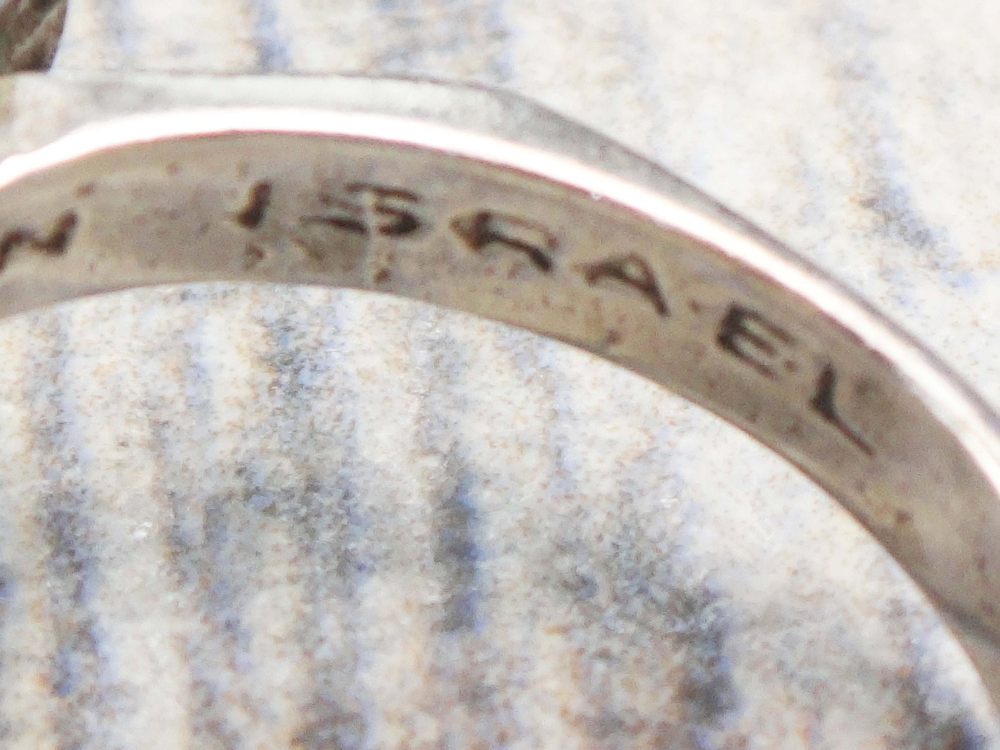 Vintage Sterling Silver Orange Glass Ring Round Imitation Carnelian Ring - Made in Israel