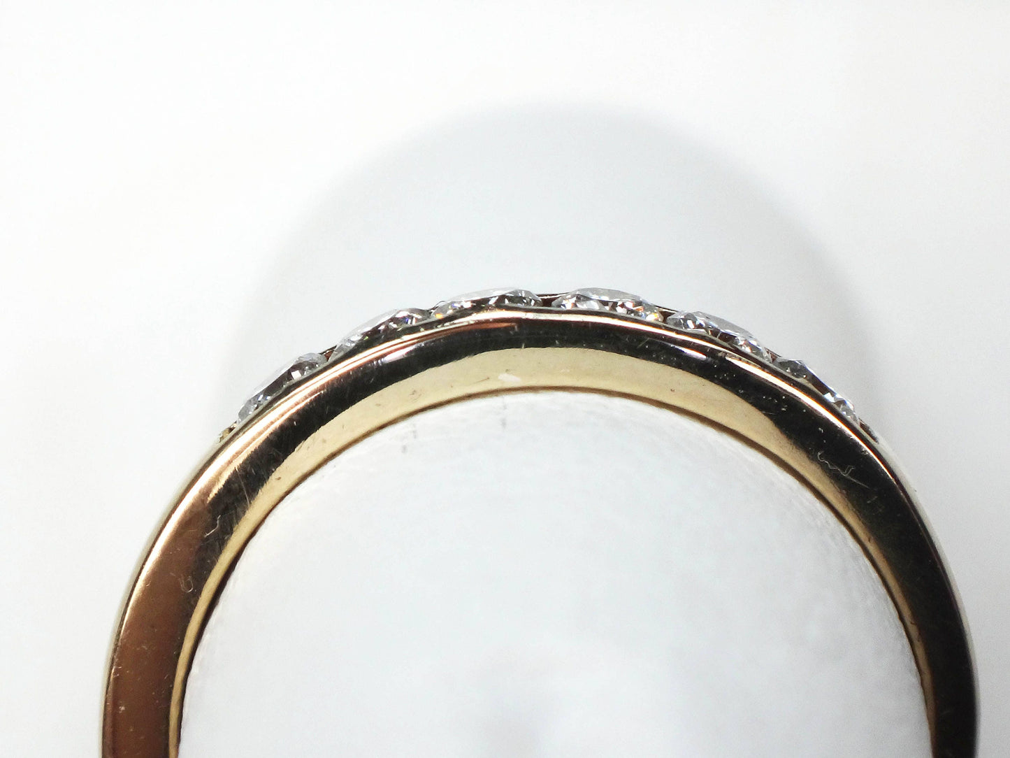 Vintage 14k Yellow Gold Diamond Wedding Band Natural Diamond Wedding Ring Over .25 Carats TDW Size 5.25