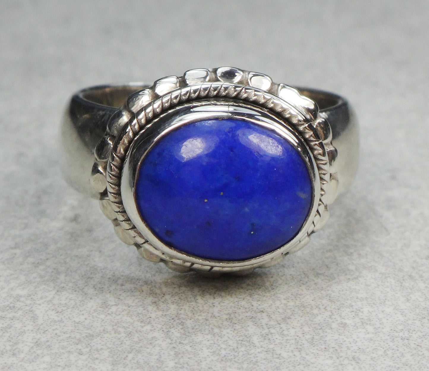 Vintage Sterling Silver Blue Stone Ring, Size 5 1/4
