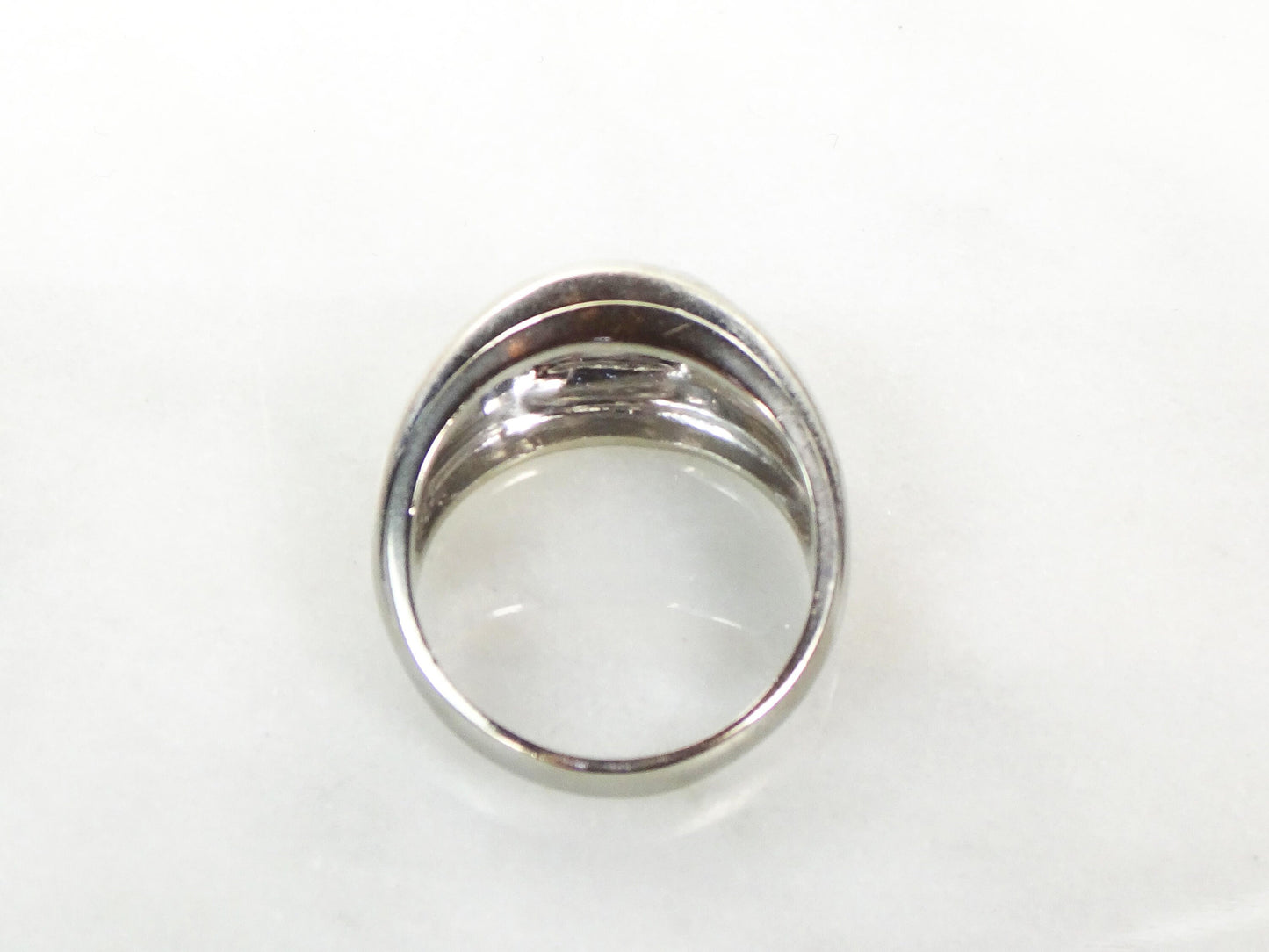 Vintage 14k White Gold Men's Diamond Solitaire Ring - Size 9.5