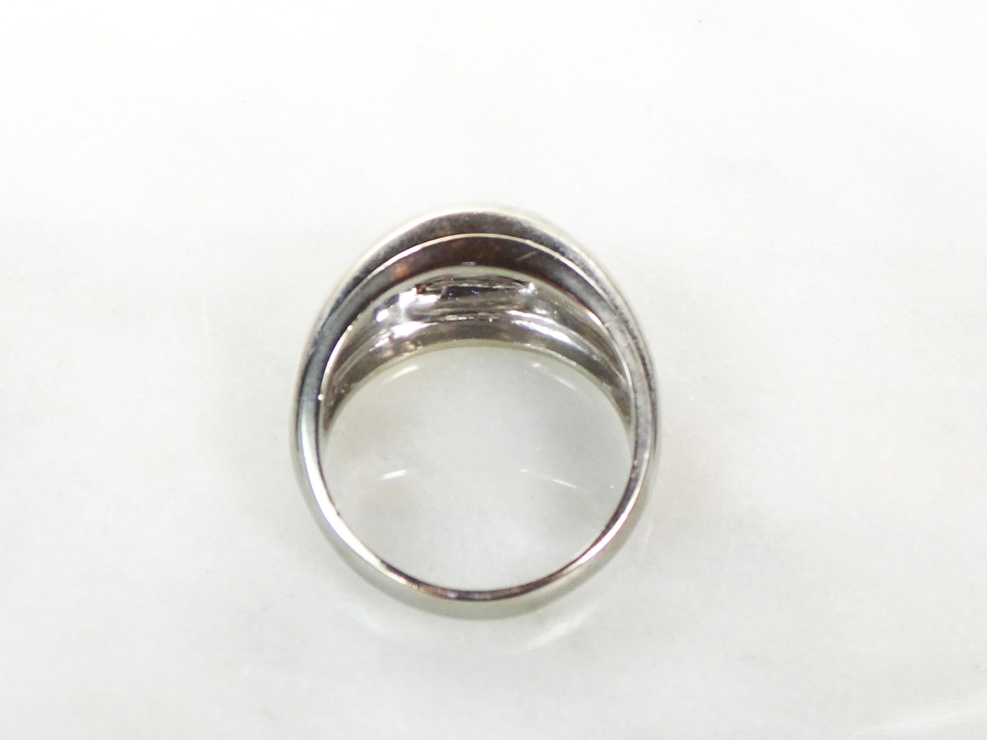 Vintage 14k White Gold Men's Diamond Solitaire Ring - Size 9.5