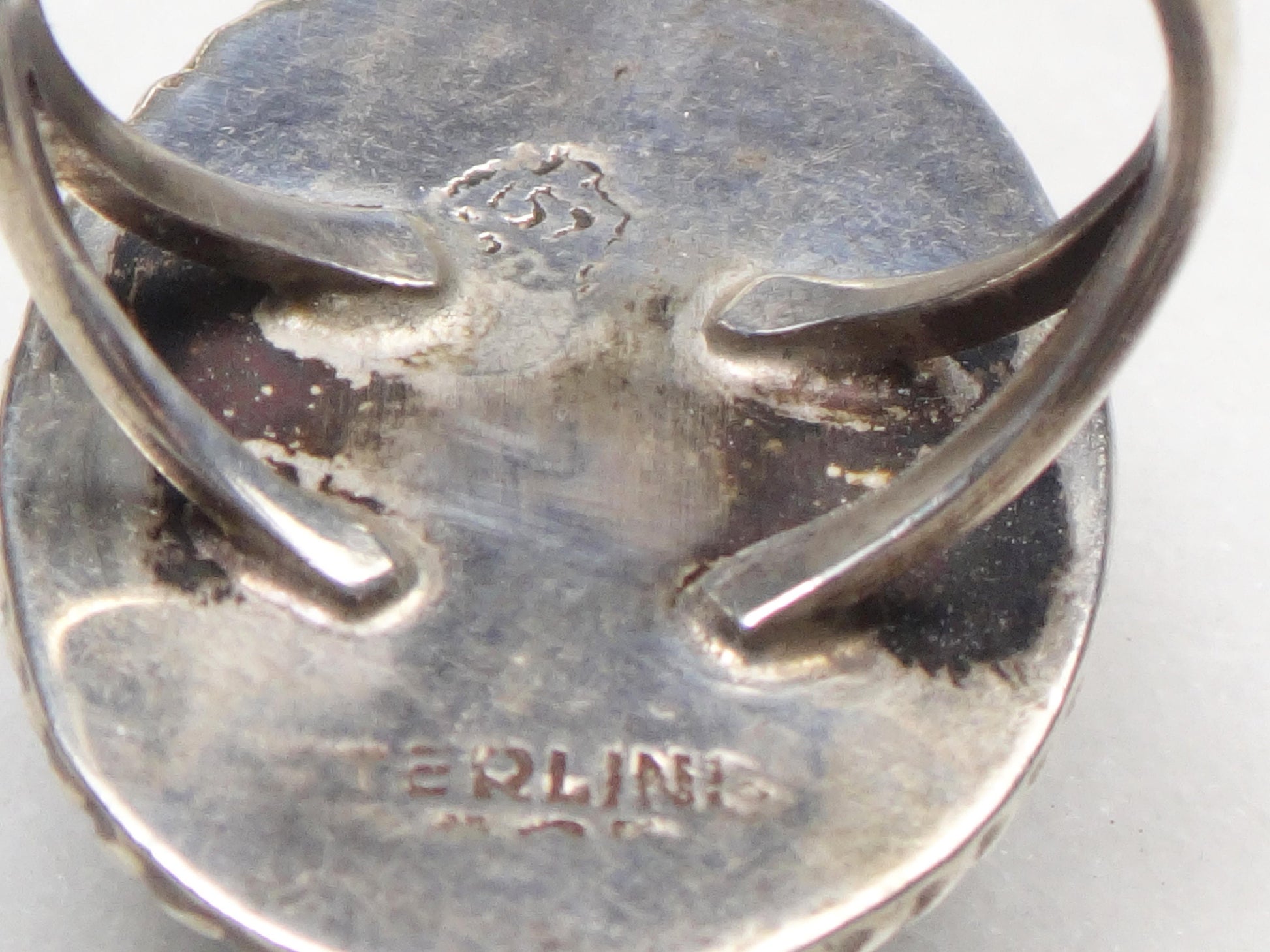 Vintage Sterling Silver Green Glass Ring: Southwestern Statement Jewelry