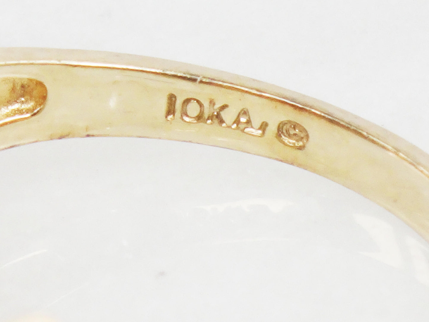 Vintage 10k Yellow Gold Natural Diamond Ring Everyday Diamond Ring Size 6