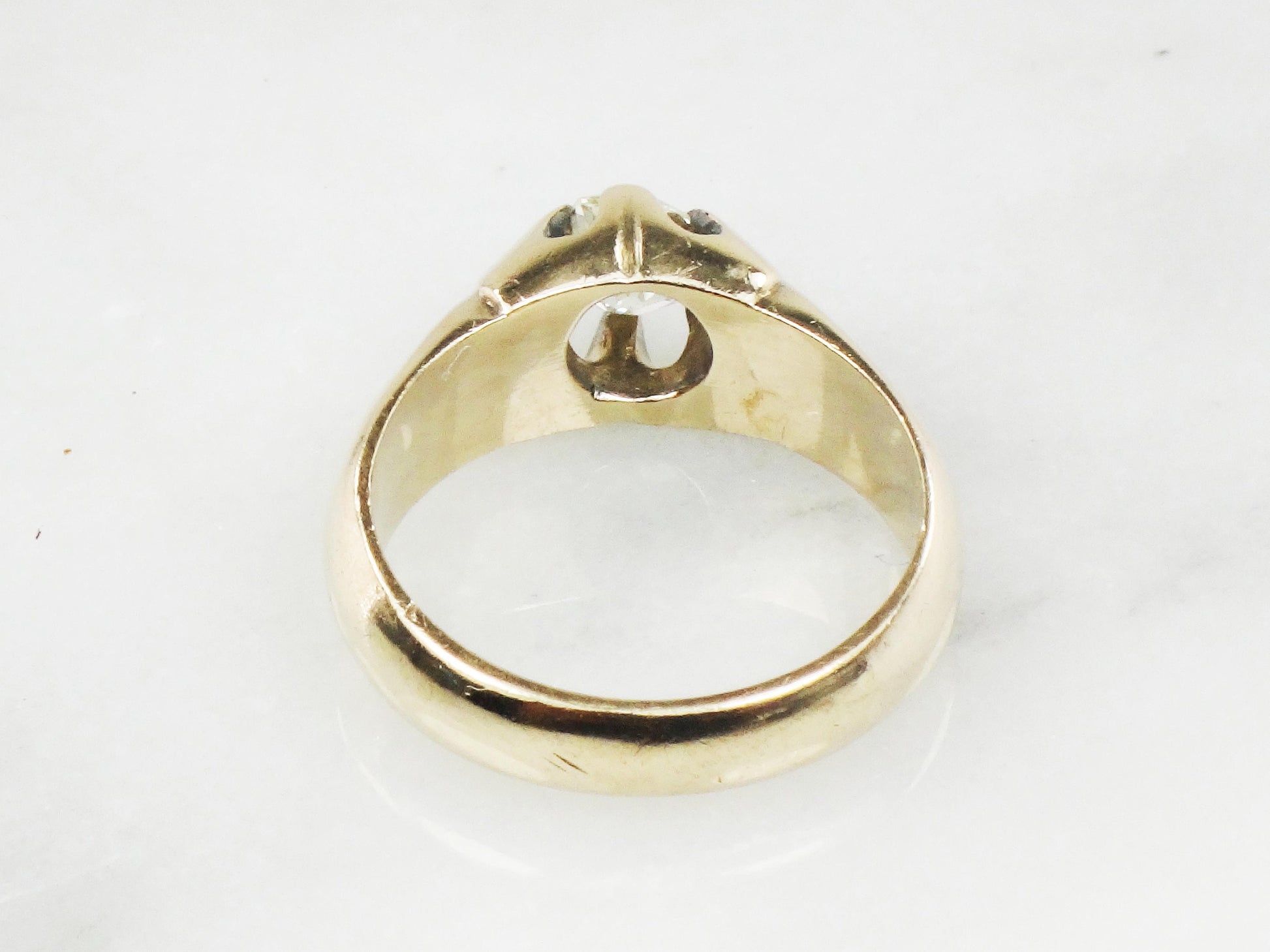 Vintage Diamond Engagement Ring Natural Old Mine Cut Diamond Ring .55 CT Antique Claw Set Diamond Solitaire Victorian Diamond Ring Belcher