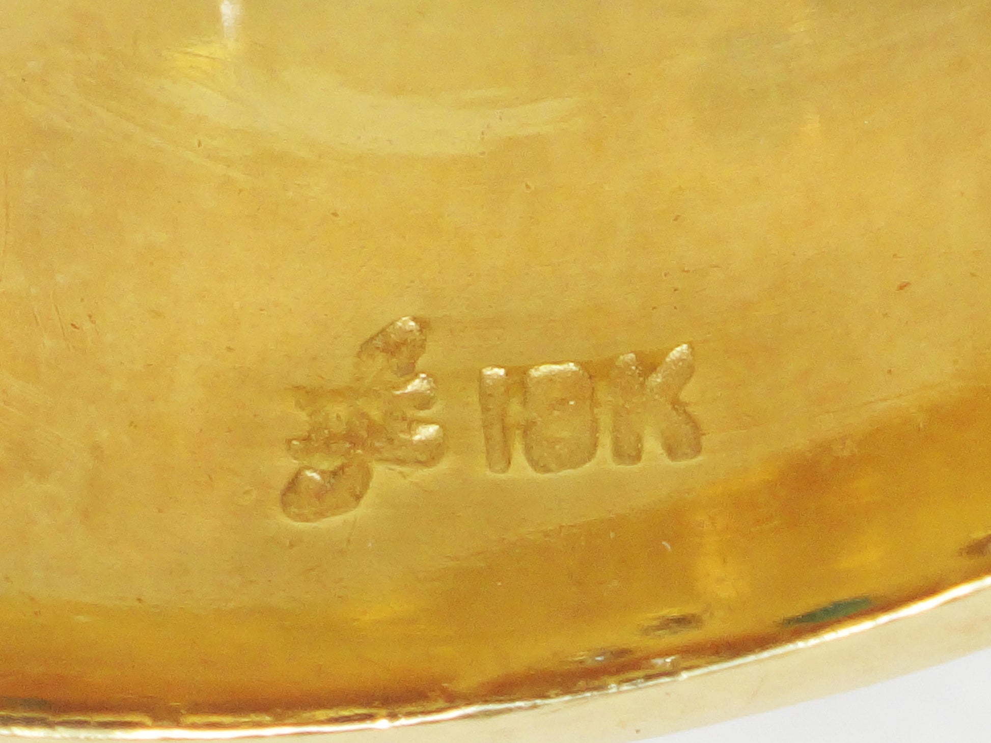 Vintage 18k Yellow Gold Natural Emerald and Diamond Ring, Wide Emerald Cigar Band Ring, Size 6.5