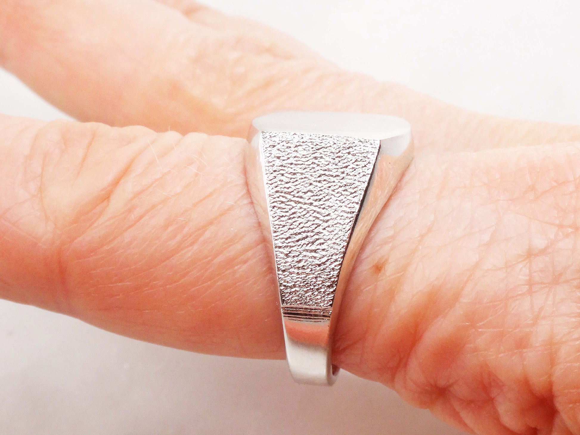 Vintage Sterling Silver Signet Ring ESPO Monogram Engravable Initial Ring - Size 9