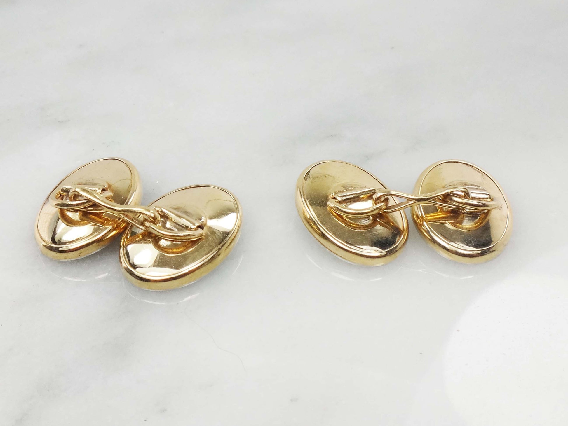 Vintage Antique 14k White Gold Mother of Pearl Cufflinks by Larter & Sons, Men's Gift, Groom Gift