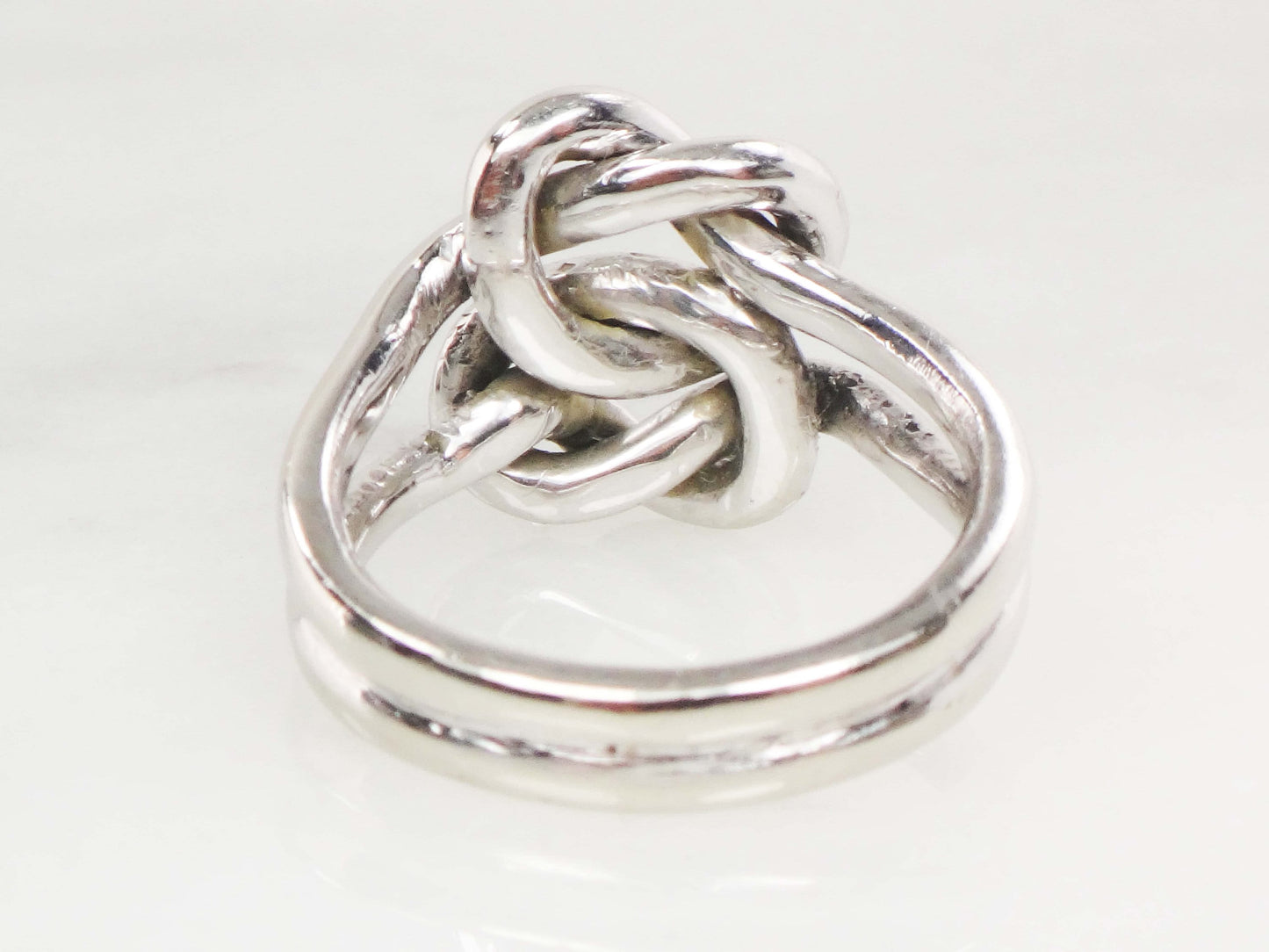 Vintage 14k White Gold Lovers Knot Ring Size 5