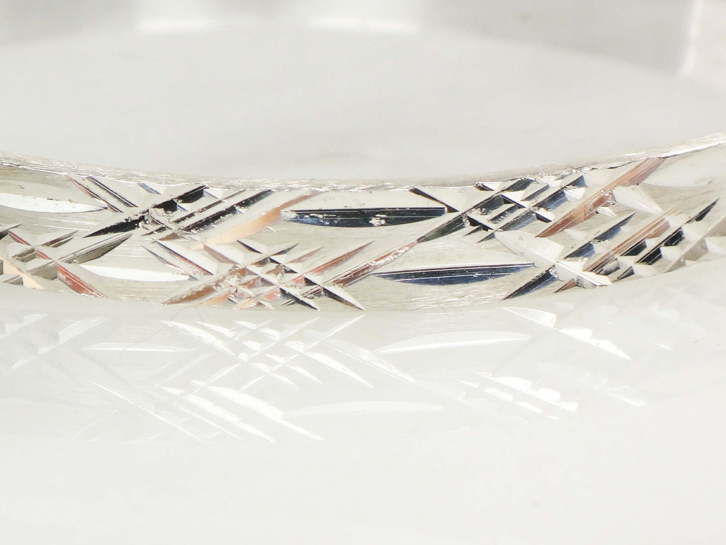 Vintage Sterling Silver Diamond Cut Bangle - Mexico 925 Large Sterling Slip On Bracelet