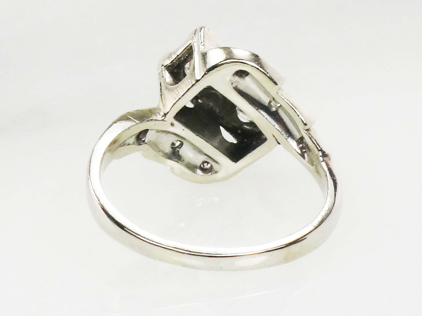 Vintage 14k White Gold Diamond Toi et Moi Ring (.36 Carat TDW)