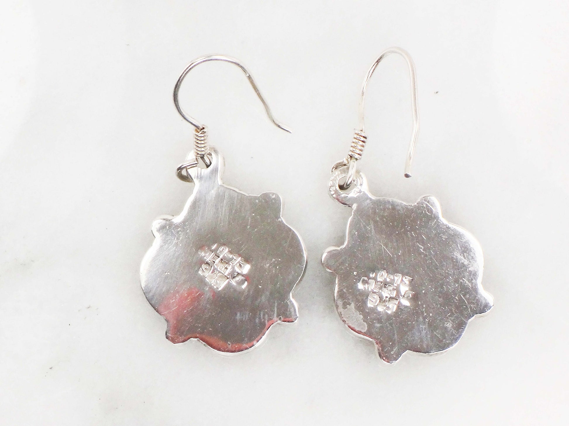 Vintage Mexico Sterling Silver Dangle Earrings: Ball Accent Statement Jewelry