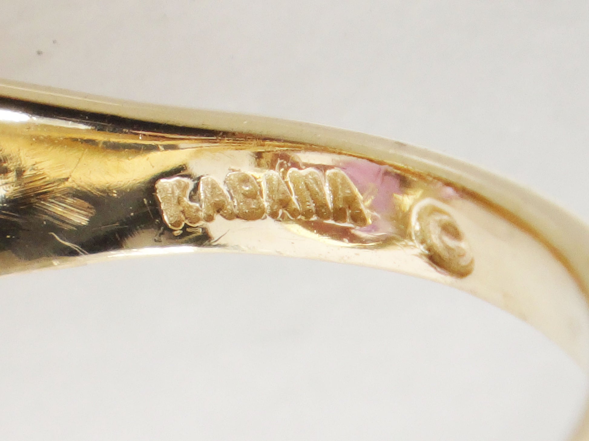 Vintage Kabana 10k Gold Amethyst Ring: Pear Cut Floral Design, Size 8.25