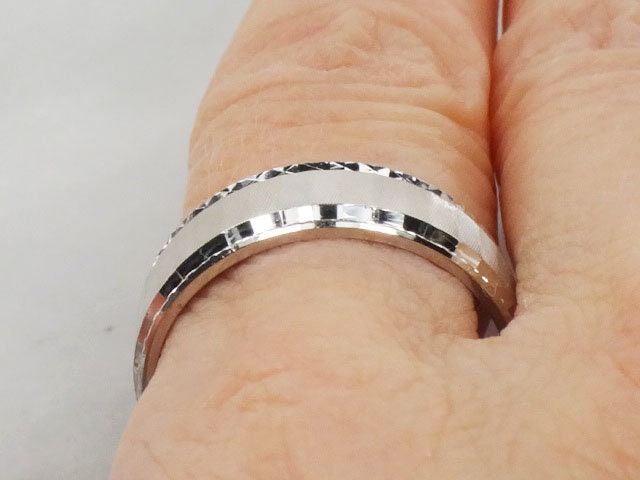 Vintage 14k White Gold JR Wood & Sons ArtCarved Wedding Band 6.8 mm Size 9