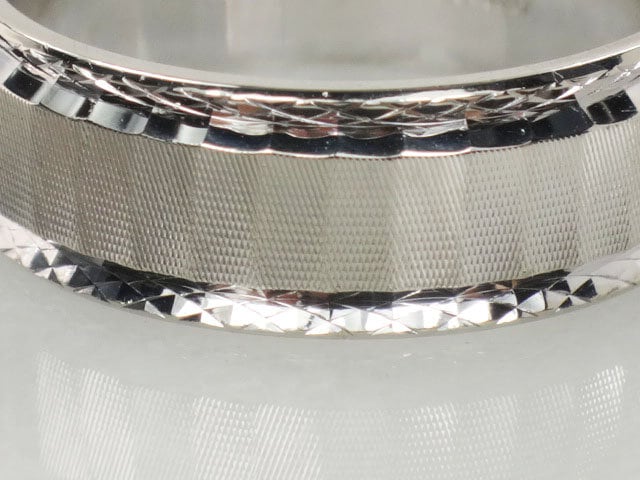 Vintage 14k White Gold JR Wood & Sons ArtCarved Wedding Band 6.8 mm Size 9