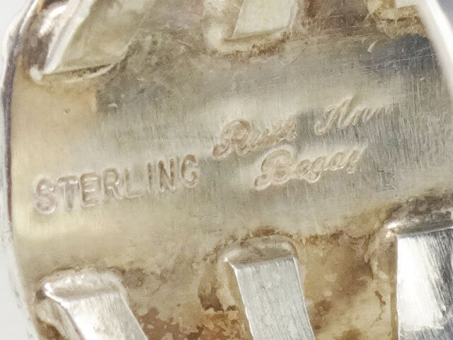 Vintage Sterling Silver Charoite Purple Stone Ring Signed Ruth Ann Begay Navajo Artisan Ring Size 8.25