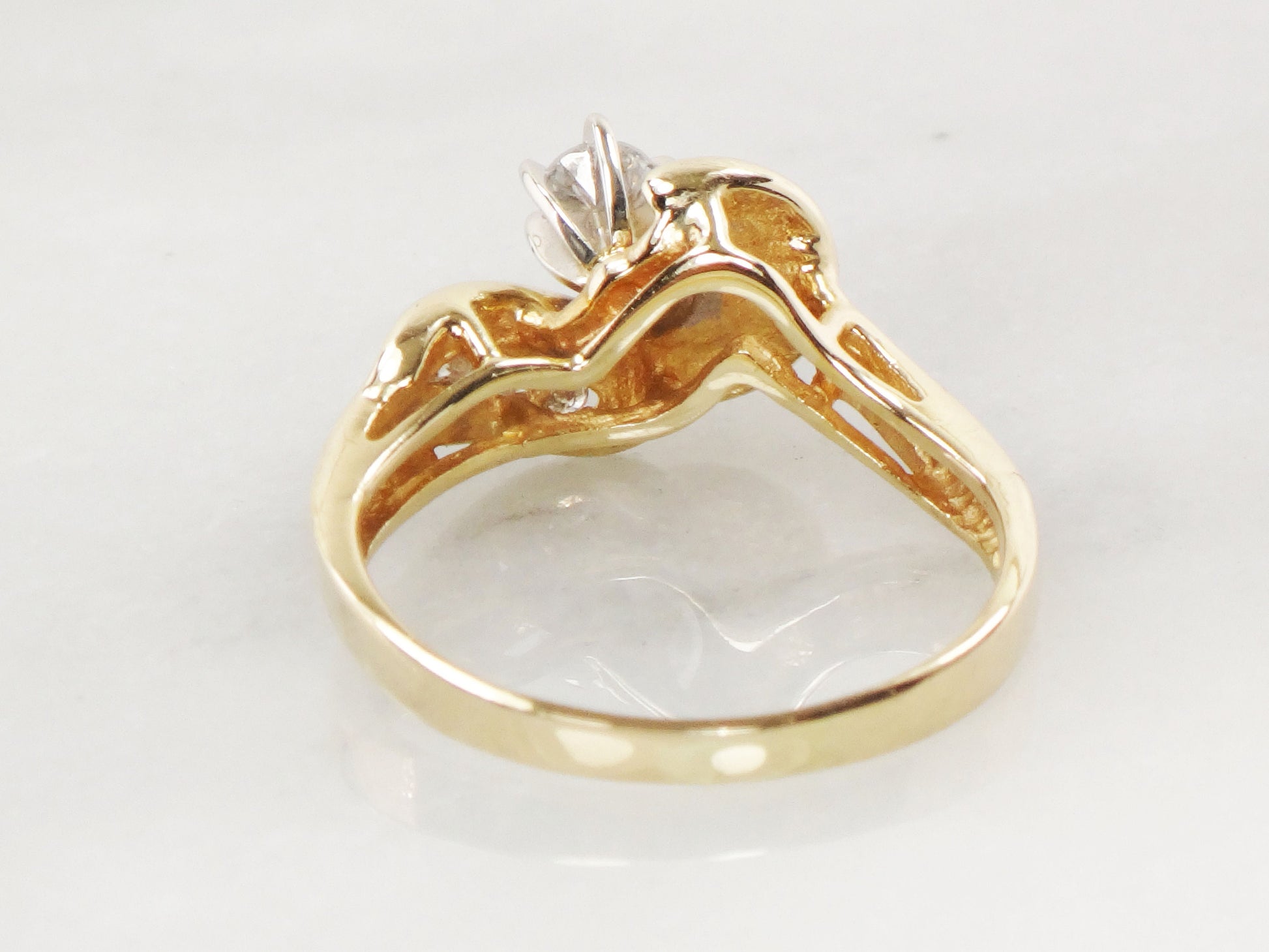 Vintage 14k Yellow Sapphire Starburst Stud Earrings Mid Century Modern Style Yellow Gold Earrings