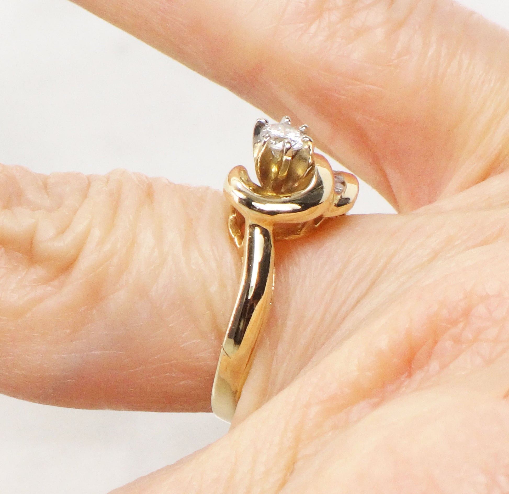 Vintage 14k Yellow Sapphire Starburst Stud Earrings Mid Century Modern Style Yellow Gold Earrings