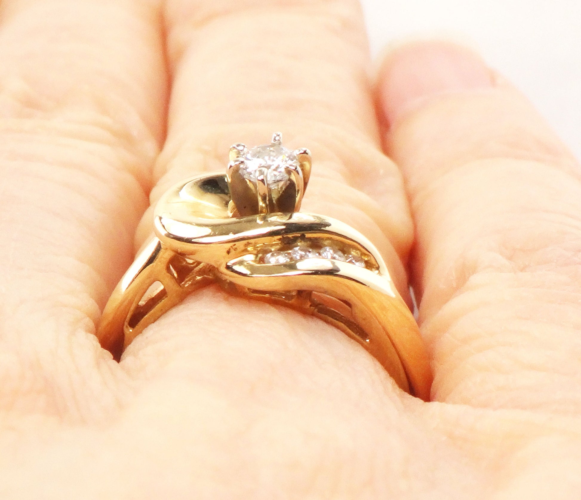 Vintage 14k Yellow Sapphire Starburst Stud Earrings Mid Century Modern Style Yellow Gold Earrings