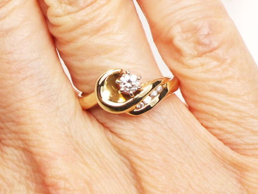 Vintage 14k Yellow Sapphire Starburst Stud Earrings Mid Century Modern Style Yellow Gold Earrings