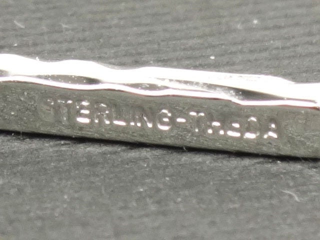 Vintage Sterling Silver Cross Pendant Necklace marked Theda 18"