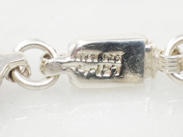 Vintage Sterling Silver Tiger Eye Bracelet, Mexico 925 Natural Stone Bracelet 8"