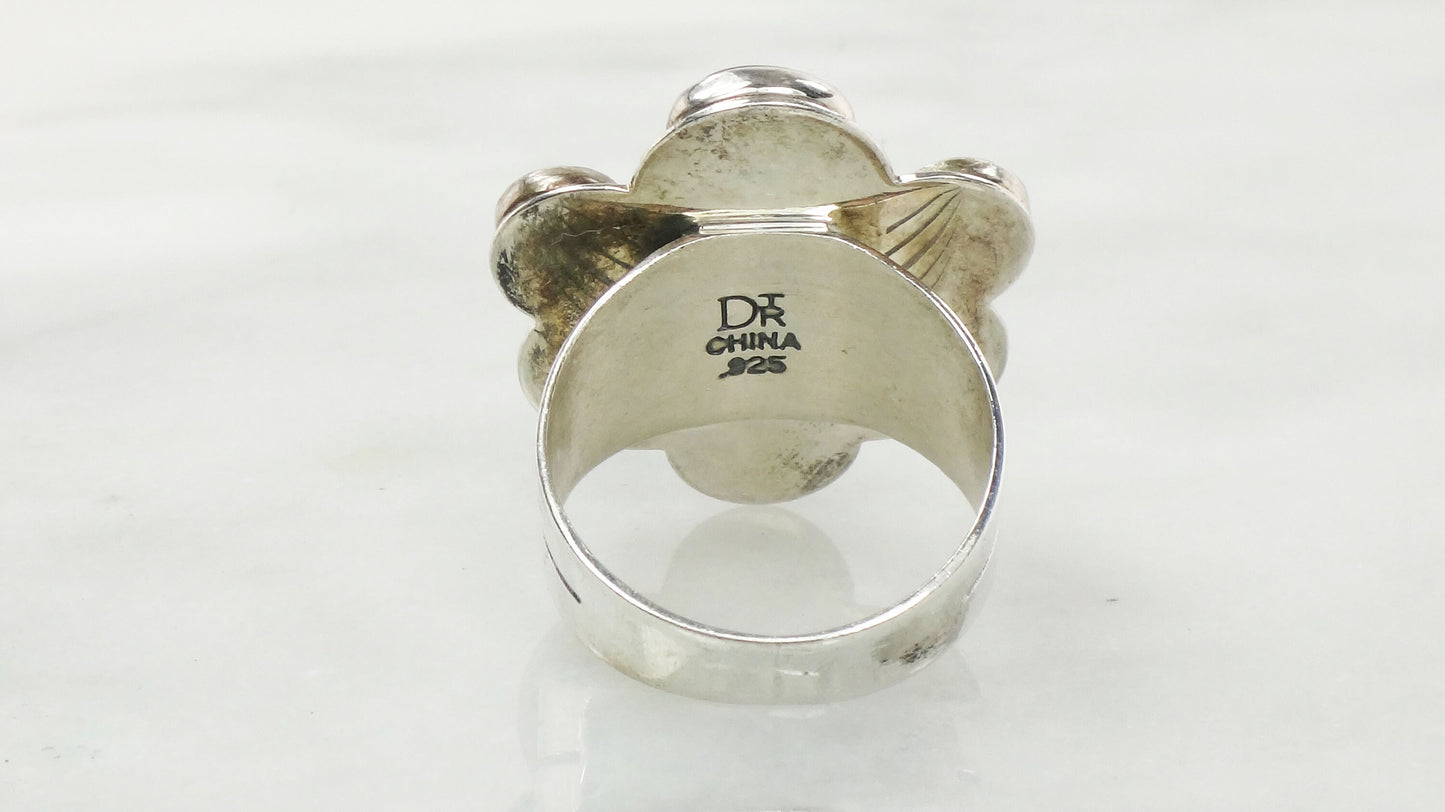Vintage Large Jay King Sterling Silver Amethyst Ring Size 10 DTR