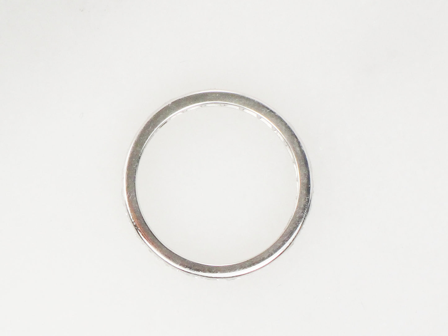 Vintage Thin Platinum Diamond Eternity Ring 1 CT Natural Diamond Wedding Ring Size 5 1/4