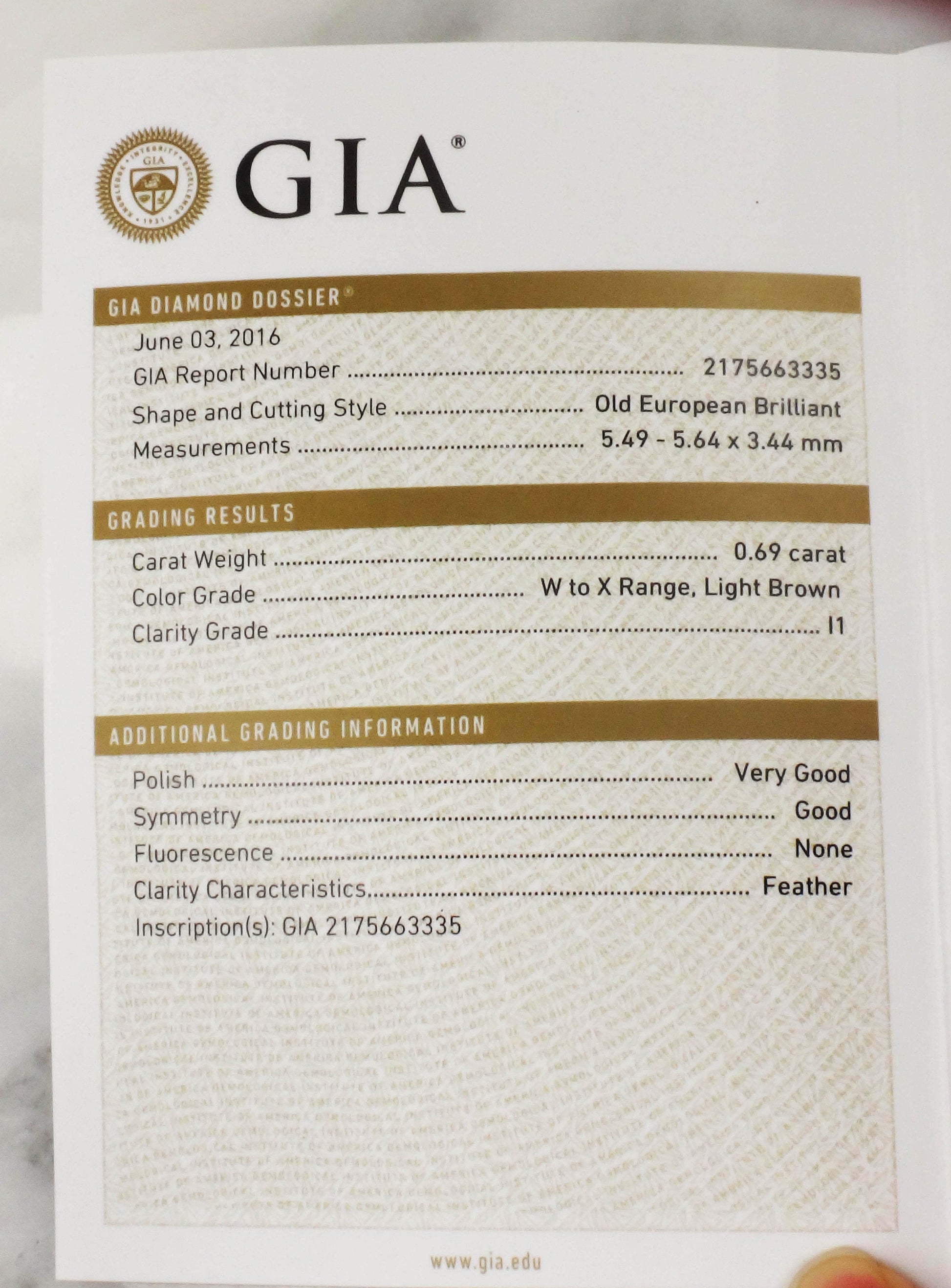 Vintage Diamond Engagement Ring Art Deco Diamond Engagement Ring Light Brown Old European GIA Certified Diamond Platinum Engagement Ring