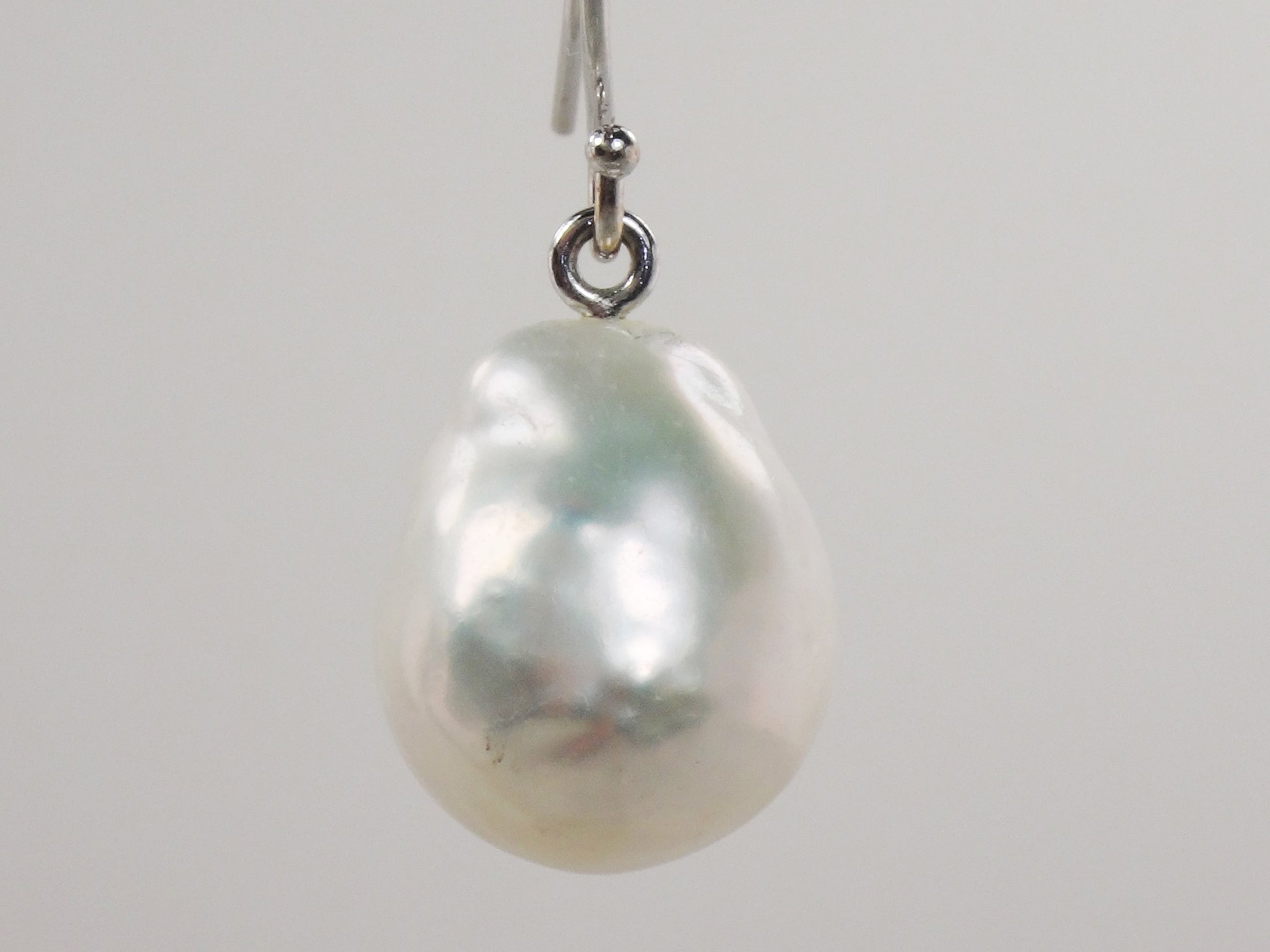 Vintage 14k Gold Baroque Pearl Dangle Earrings: Bridal Jewelry