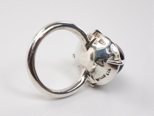 Vintage Metropolitan Museum of Arts Onyx Ring MMA Sterling Silver Bishop's Ring Size 7