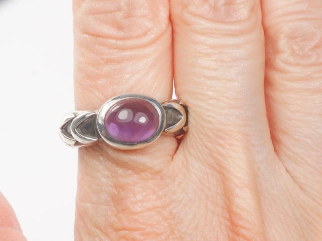 Vintage Sterling Silver Amethyst Ring - February Birthstone, Size 6.5