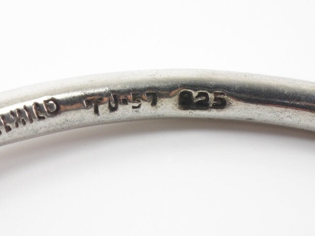 Sterling Silver Bangle Bracelet - Vintage Mexico Slip on Style - 8 1/4" Circumference