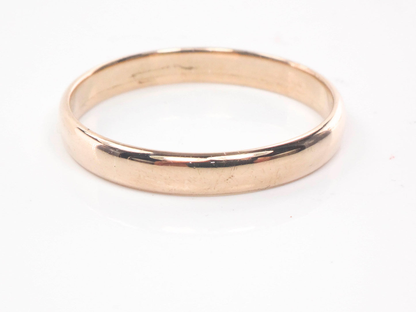Vintage Thin 14k Yellow Gold Wedding Band 14k Gold Wedding Ring or Stacking Ring Unisex Size 9.25