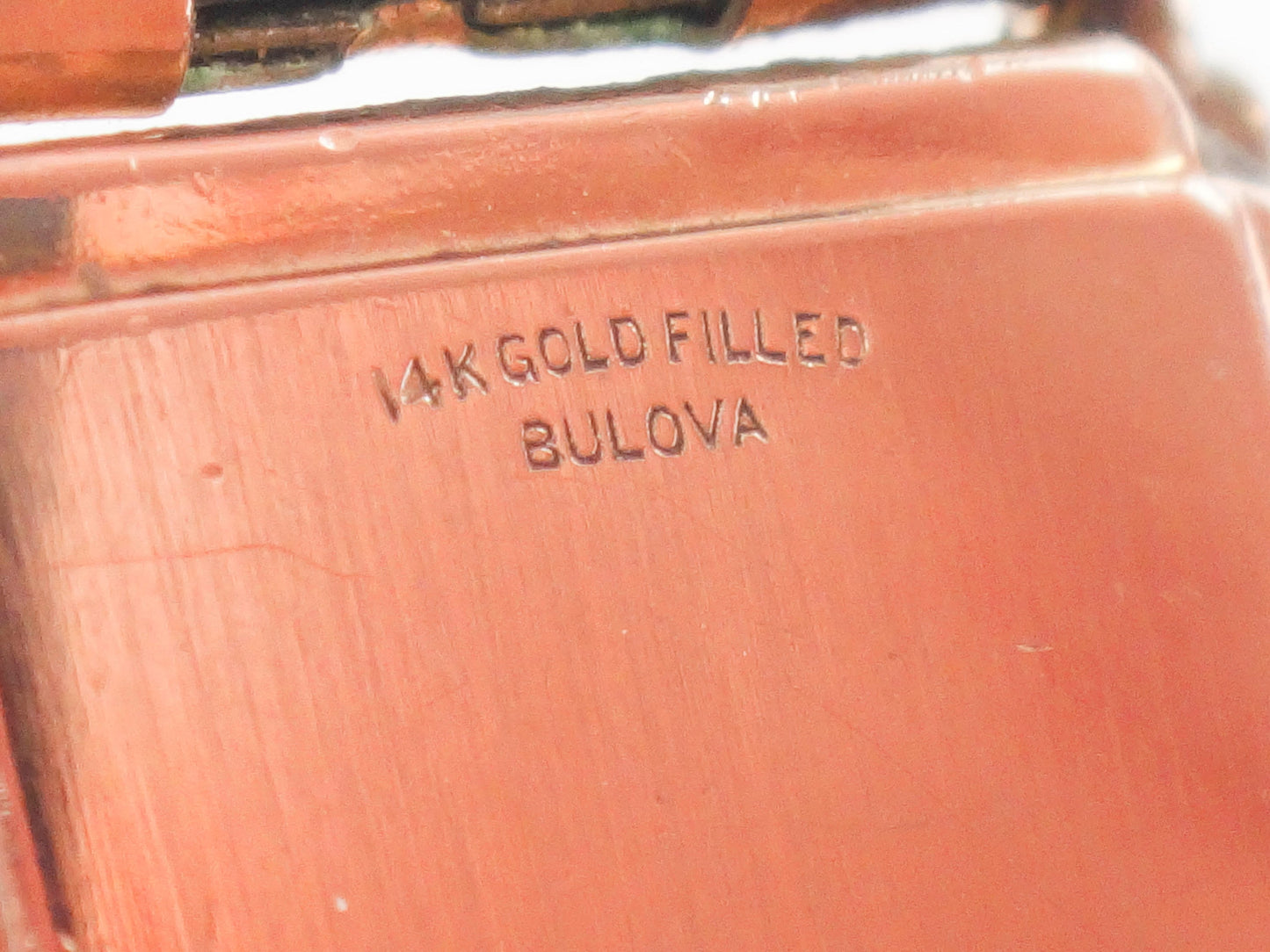 Vintage Bulova 14k Gold Filled Watch Retro Rose Gold Tank Mechanical Winding Watch with Flex Band Unisex Wristwatch