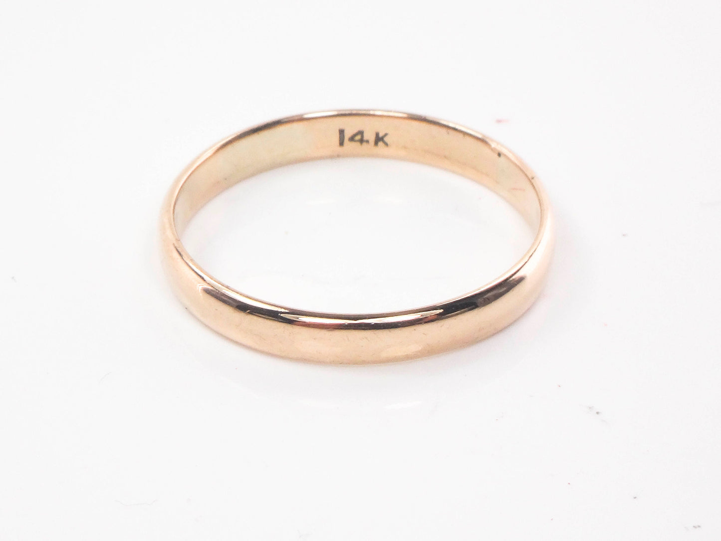 Vintage 14k Yellow Gold Wedding Band - Unisex Stacking Ring Size 9.25