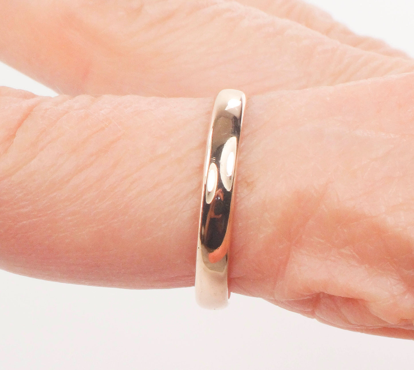 Vintage Thin 14k Yellow Gold Wedding Band 14k Gold Wedding Ring or Stacking Ring Unisex Size 9.25