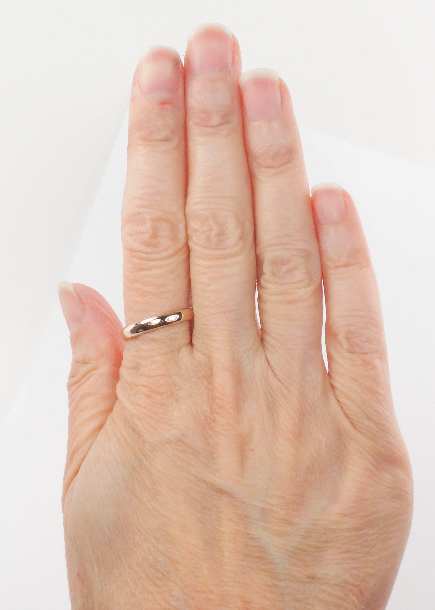 Vintage Thin 14k Yellow Gold Wedding Band 14k Gold Wedding Ring or Stacking Ring Unisex Size 9.25