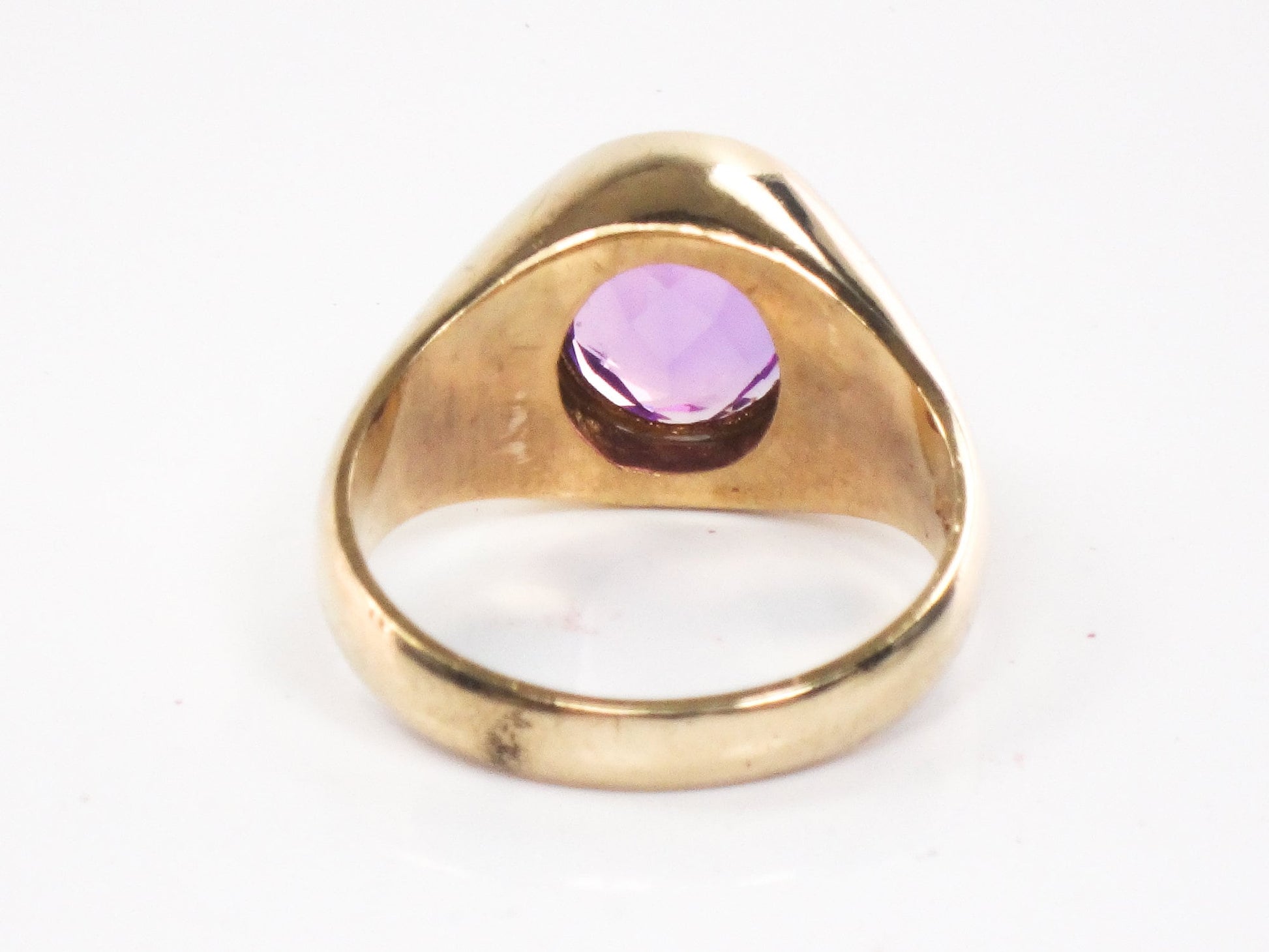 Vintage 10k Gold Purple Sapphire Ring - Size 9.75