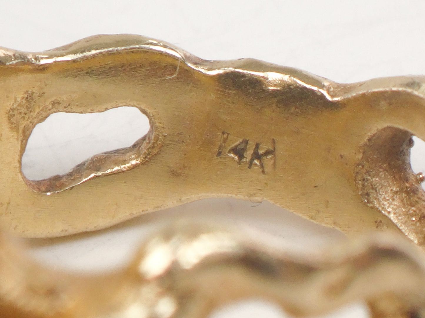 Vintage 14k Yellow Gold Opal Doublet Brutalist Ring October Birthstone Ring