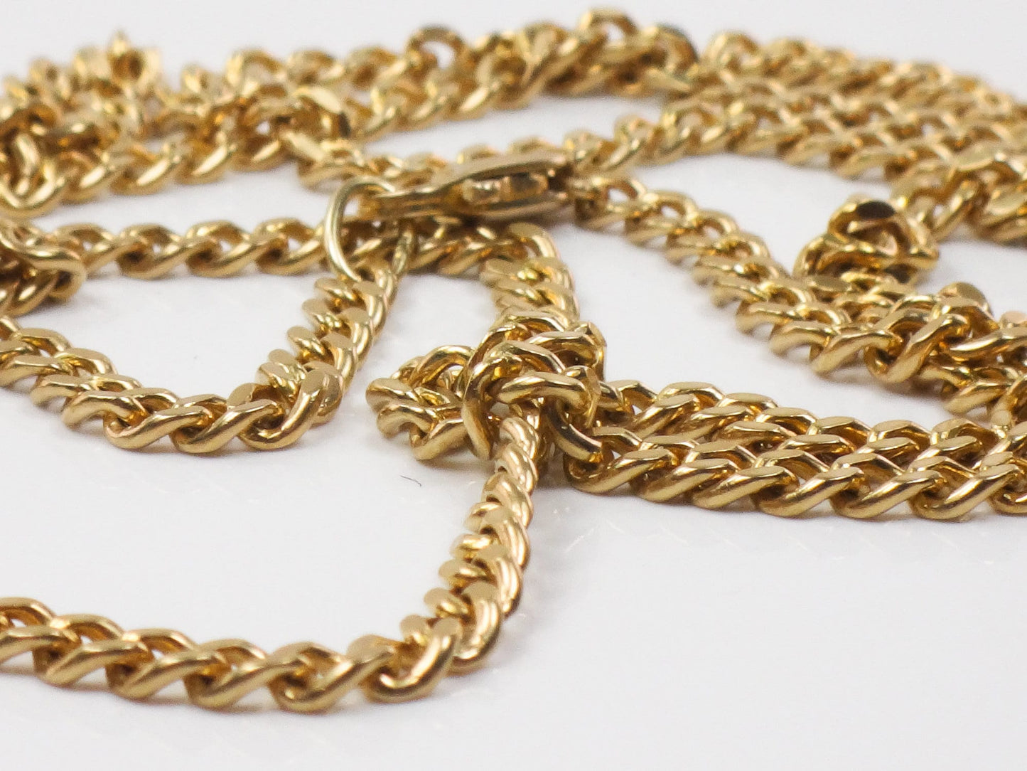 Vintage Long 14k Solid Yellow Gold Link Chain 28.5" 15.2 grams