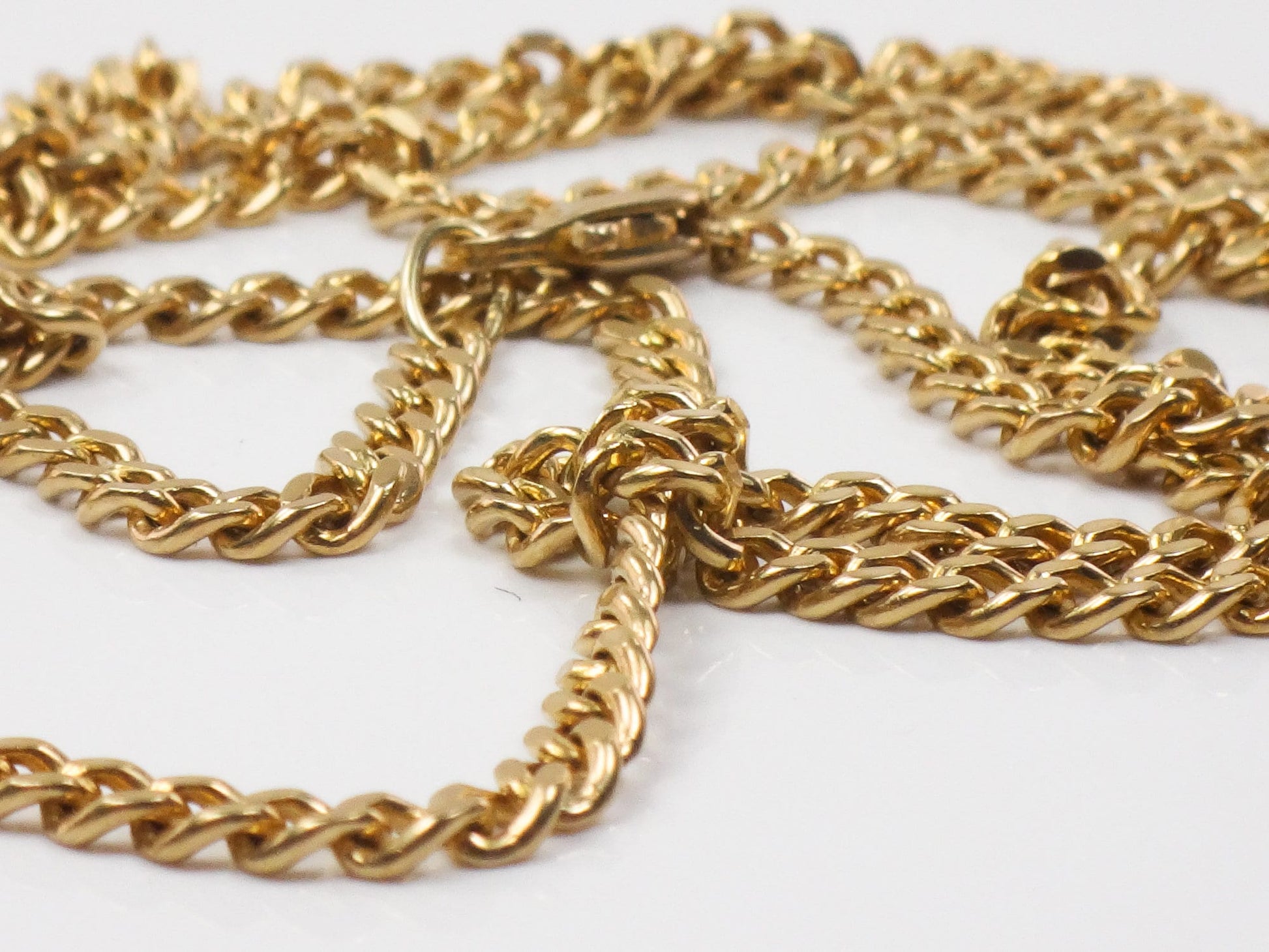 Vintage Long 14k Solid Yellow Gold Link Chain 28.5" 15.2 grams