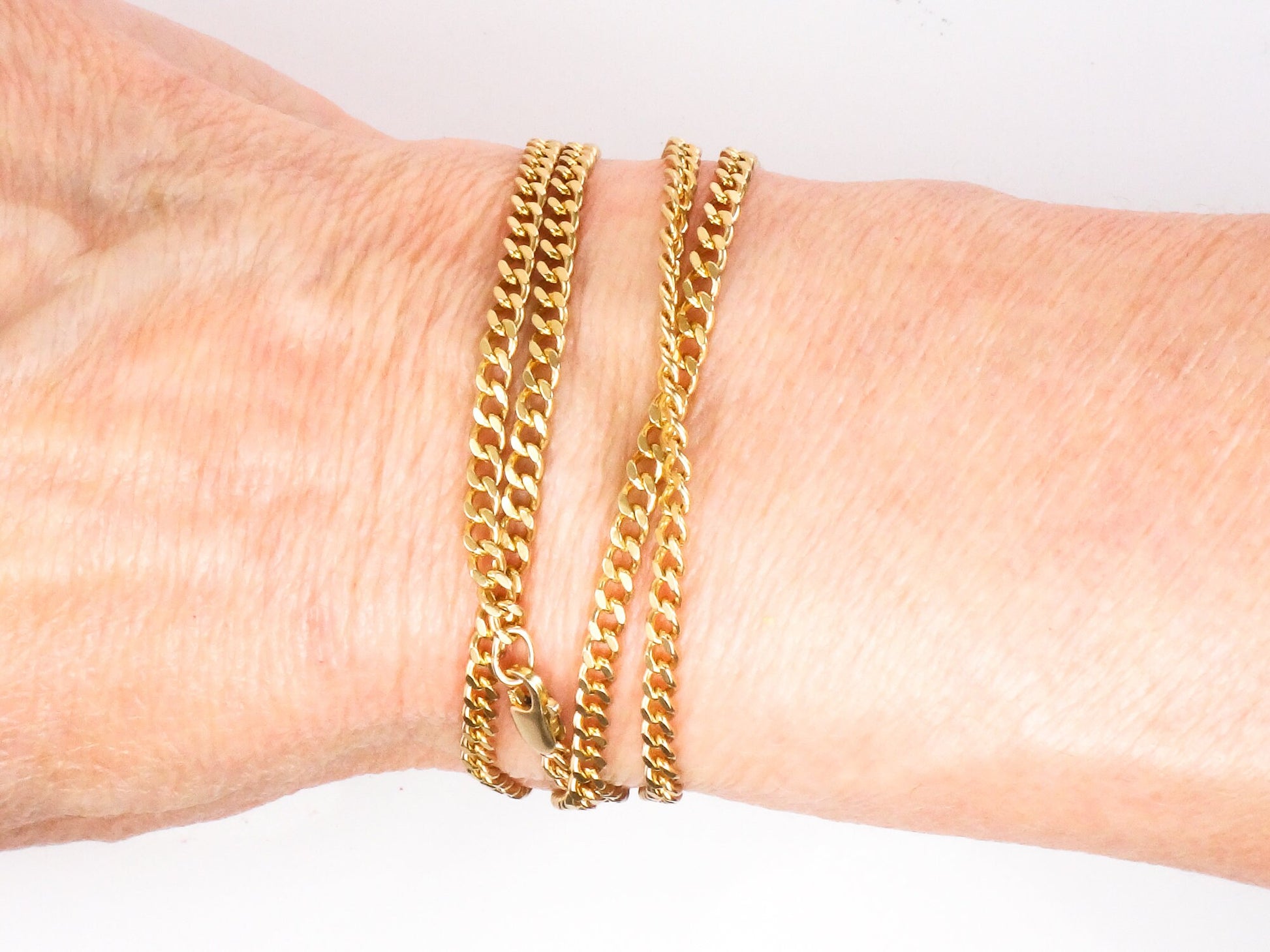 Vintage Long 14k Solid Yellow Gold Link Chain 28.5" 15.2 grams