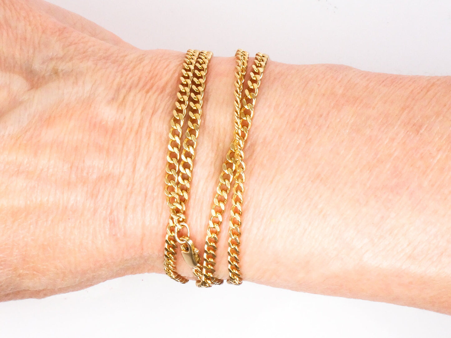 Vintage Long 14k Solid Yellow Gold Link Chain 28.5" 15.2 grams