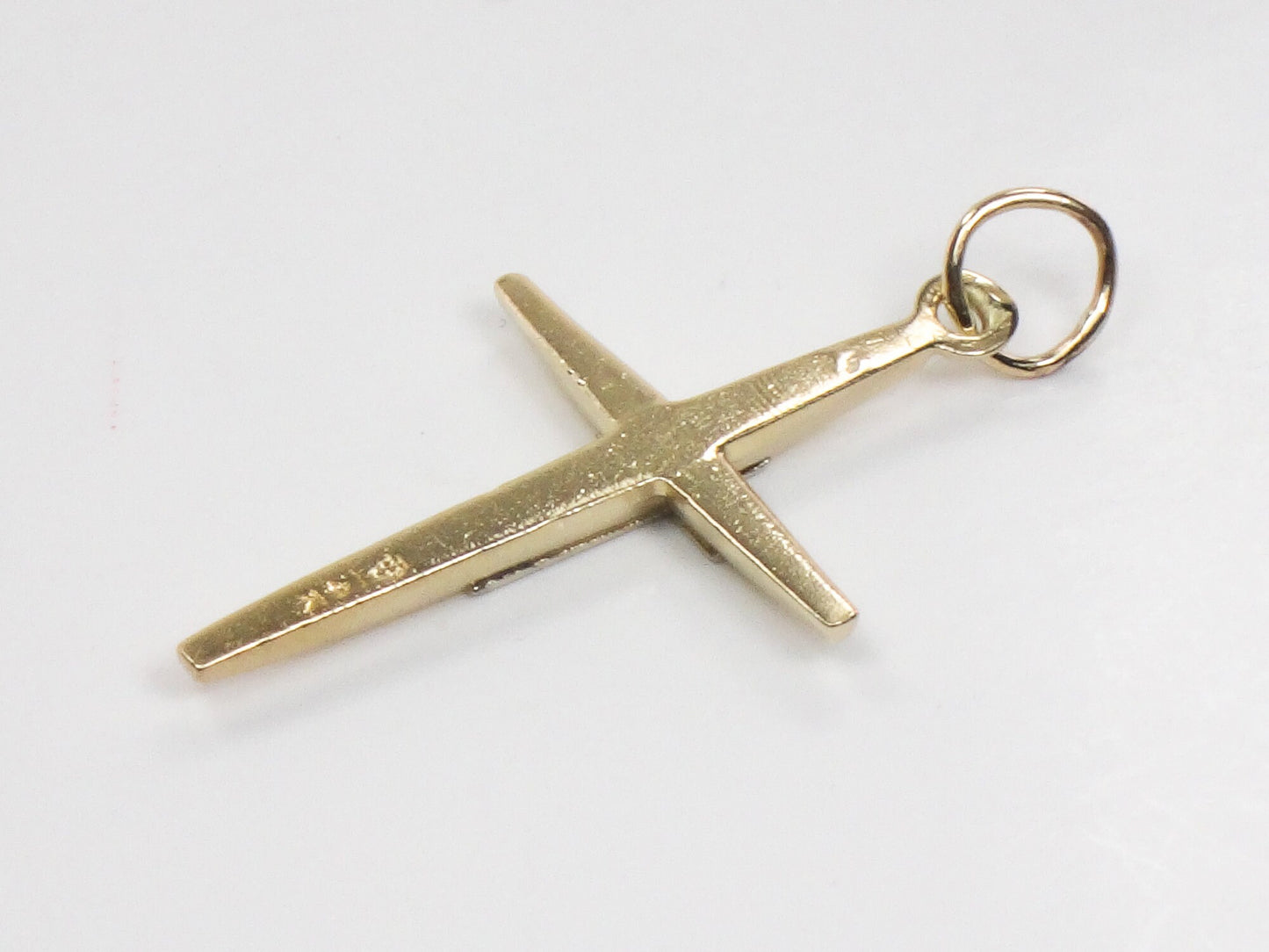 Vintage 14k Two Tone Solid Gold Cross Pendant Unisex