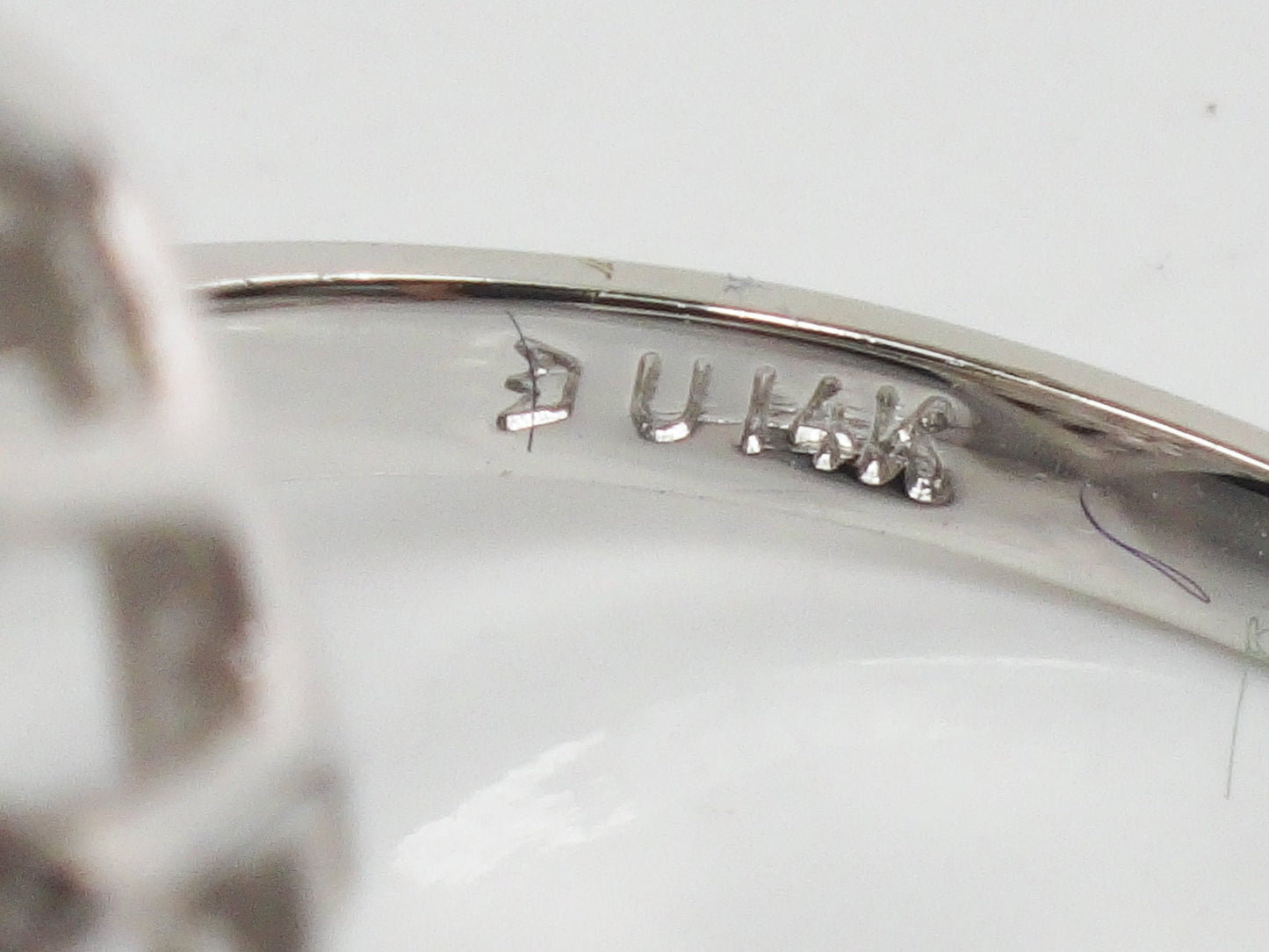 Vintage Marquise Shaped Natural Diamond Cluster Ring, 14k White Gold Everyday Ring Approx 1/3 Carat TDW