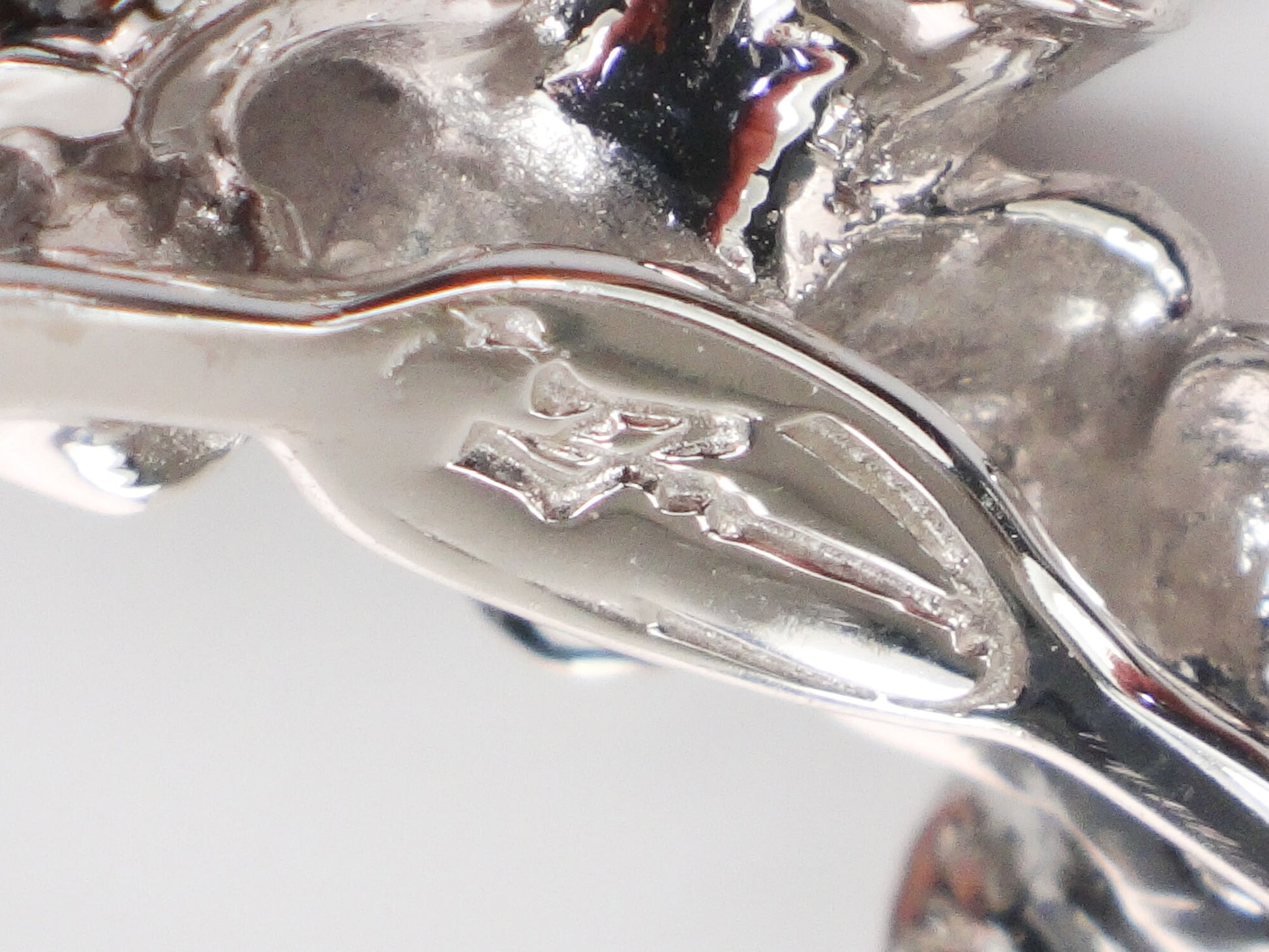 Vintage Denny Wong 14k White Gold Diamond Plumeria Flower Ring, Size 6