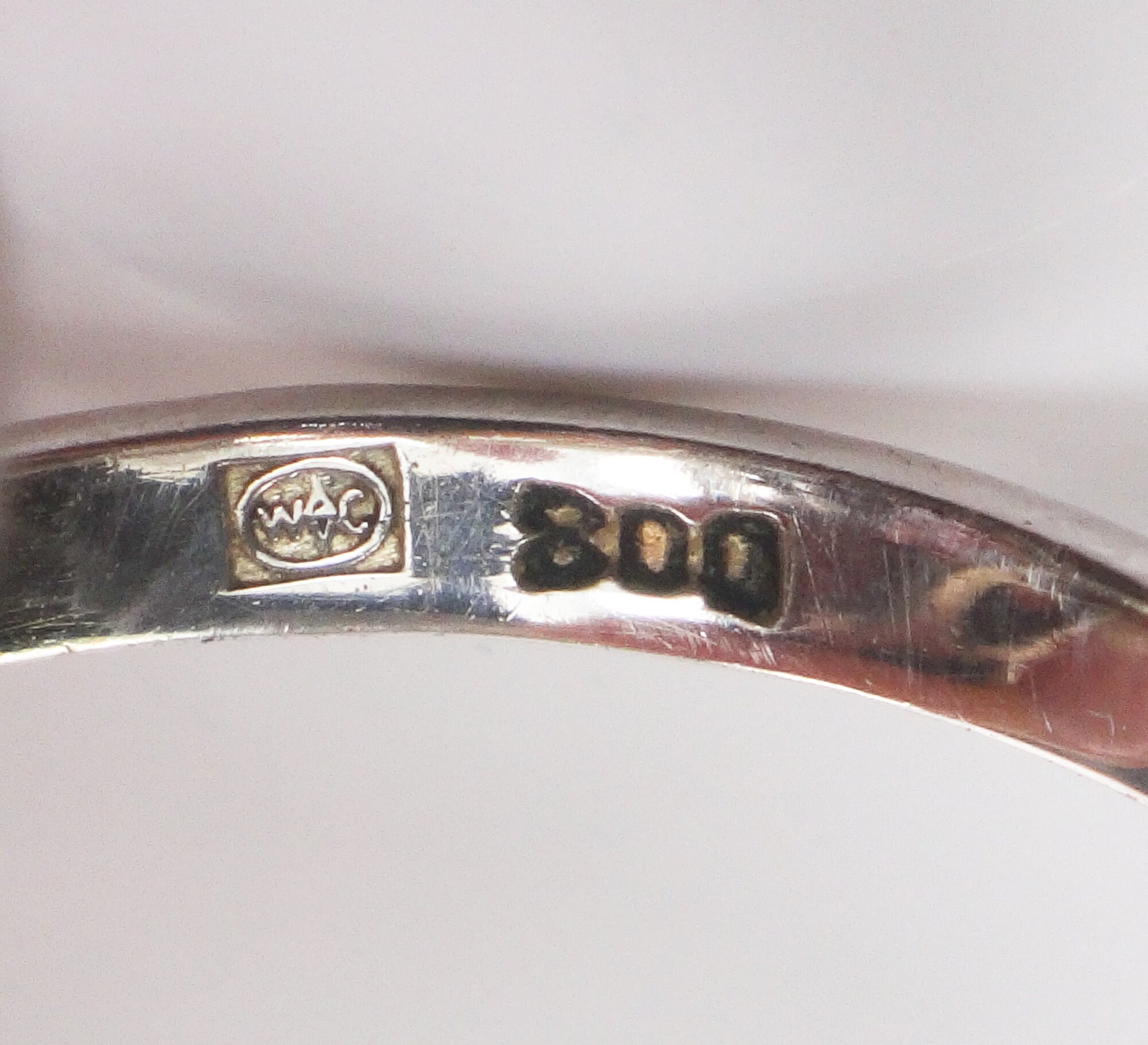 Vintage 800 Silver Amethyst Ring - Oval Cut, Size 4.75 - 1960s