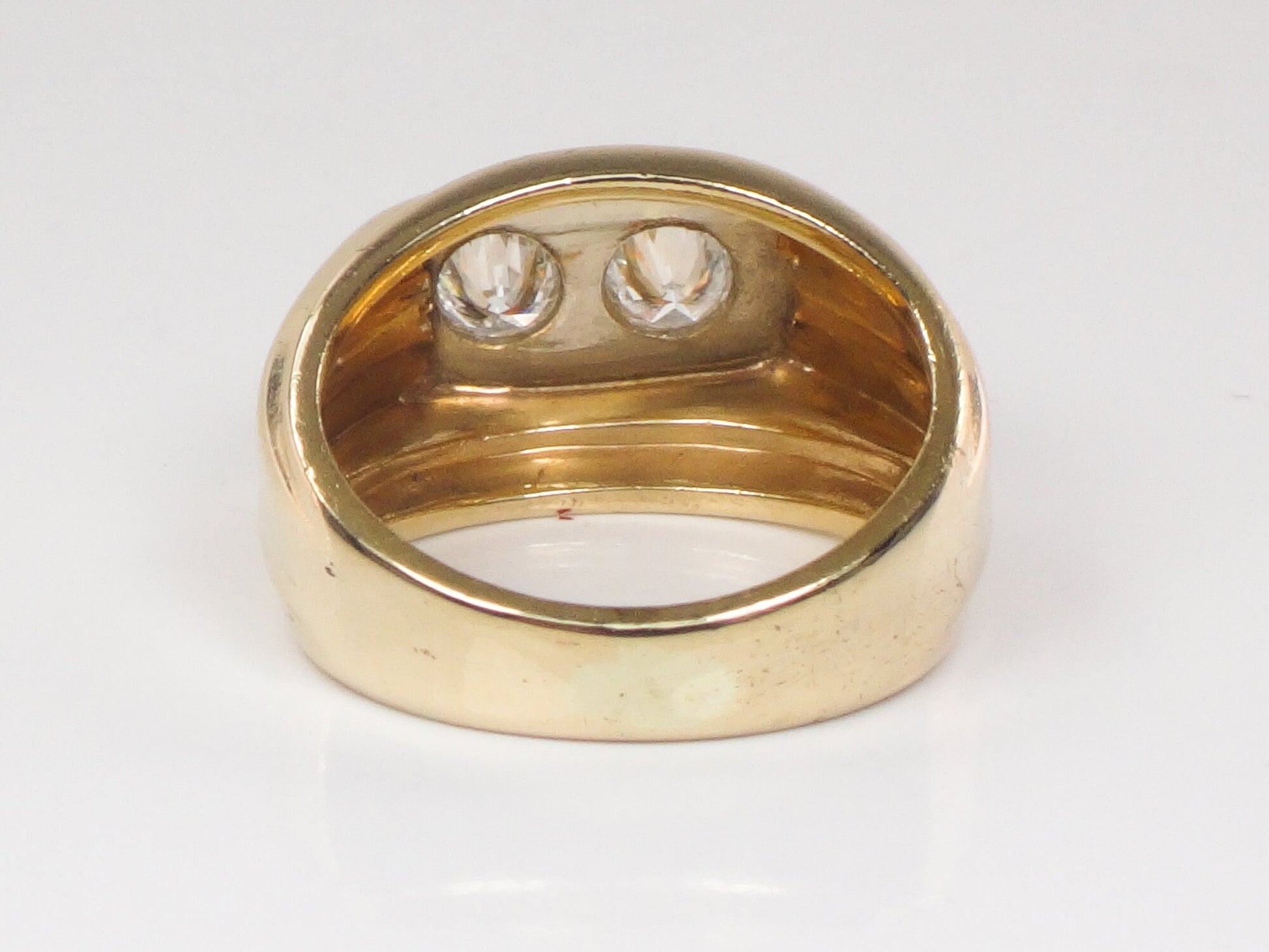 Vintage 14k Gold Two Diamond Ring (.50 CTW, Size 4.75)